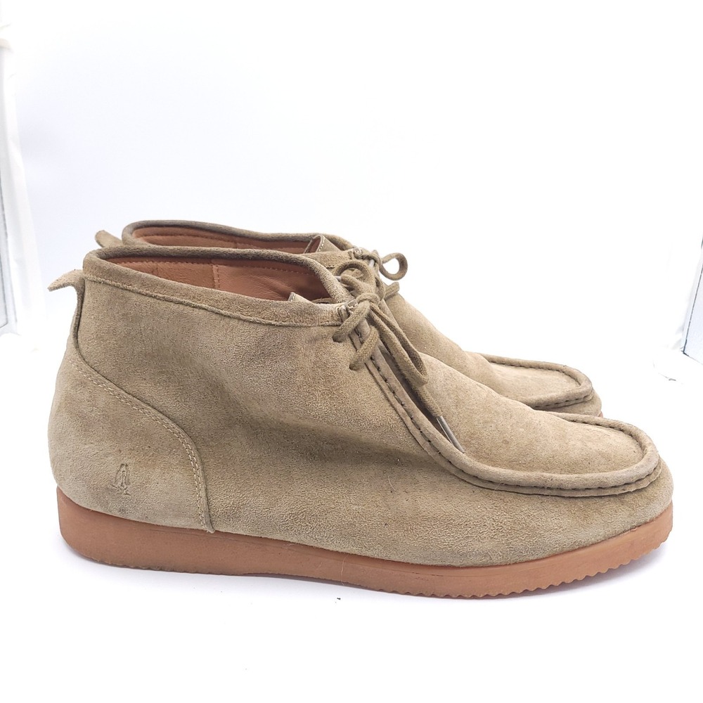 Hush Puppies Bridgeport Moyen Chukka Boot Mens Size 13M Beige Suede